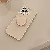 MUYEFW Case for iPhone 14 Pro Max Case Silicone Women with Ring Stand Ring Holder Kickstand, Girl Cute Gel Rubber Protective Phone Case Cover (White)