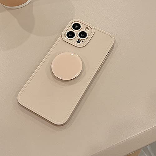 MUYEFW Case for iPhone 14 Pro Max Case Silicone Women with Ring Stand Ring Holder Kickstand, Girl Cute Gel Rubber Protective Phone Case Cover (White)