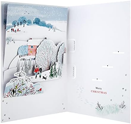 Hallmark Christmas Card for Mum - Classic Illustrated Winter Scene Design