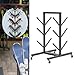 SM SunniMix Skateboard Rack Display Rack on Wheels 3 Tiers Double Sided Skateboard Holder Snowboard Storage Rack for Garage Skate Shop