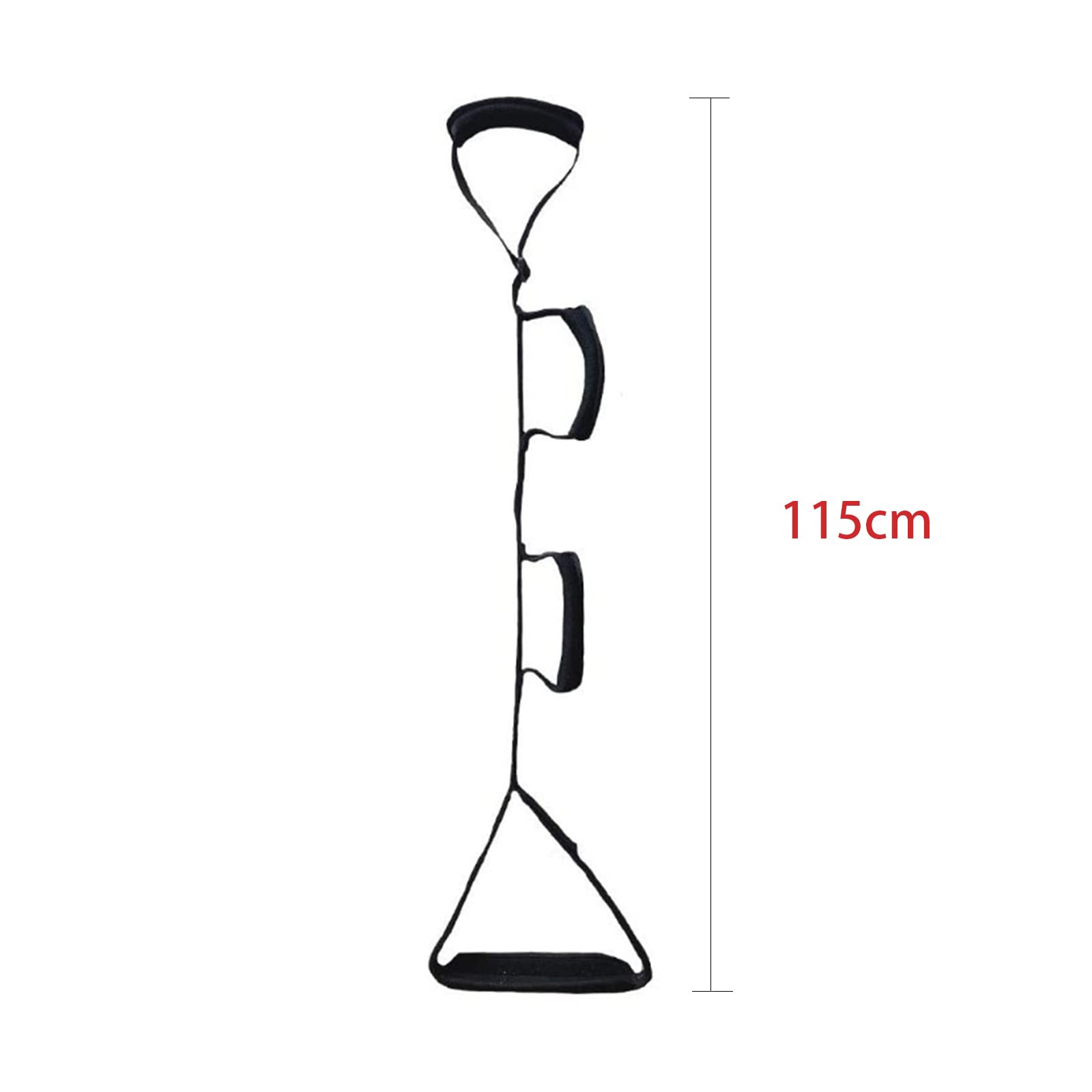 Elevador de piernas ajustable con asa acolchada, correa de elevación de piernas multi-loop, para moverse de forma segura al salir de la cama, sofá, silla de ruedas, silla de ruedas de coche, ayuda