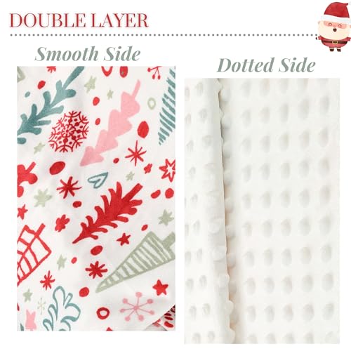 Image of Baby Mink Blanket Red Cartoon Christmas