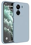 Topme Funda para Redmi 13C (4G) / Poco C65 (6.71' Inches) Carcasa Caja Case Estuche, Funda Protectora de Piel de Silicona TPU - Azul Humo