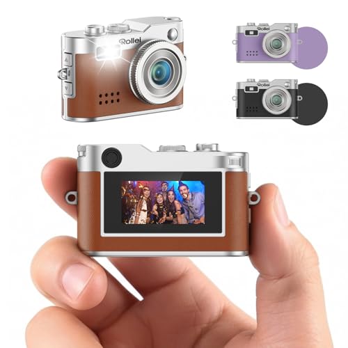 Mini Camara de Fotos Marrón, Rollei Cámara Digital Vintage