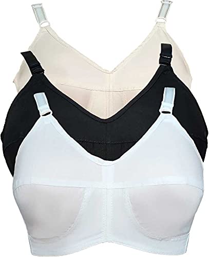 Teenager BraWomen's Cotton Non Padded Wired Regular, Full-Coverage Bra (Teenager 38DD WBS_White, Black, Skin_38)