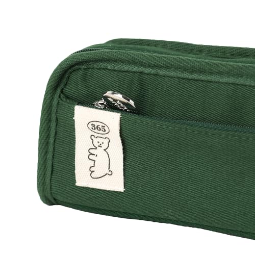 Image of Daily Green Pencil Case, Large Capacity Pencil Pouch with Ample Storage, Simple Design for Students and Professionals