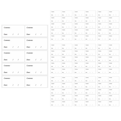 Aquafix ラベルシール 100枚 合成紙素材 日付シール 冷凍倉庫ラベル 消費期限シール 調味料ステッカー 賞味期限ステッカー 防水 耐油性 粘着性残留物が残らない 60x30 mm(ホワイト)
