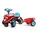 Falk – Portador Tractor Go! con Remolque – A Partir de 12 Meses – Fabricado en Francia – 2 Estilos de personalización, Placa de matrícula Personalizable – 200B