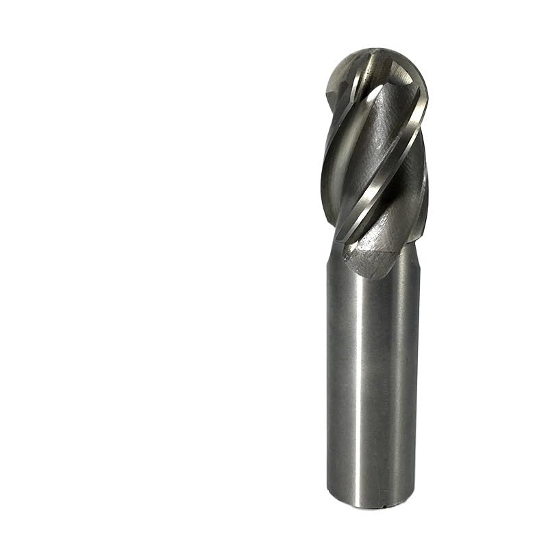 1 pièces HSS fraise à bout sphérique 2 cannelures 4 cannelures avec rayon de tige droite 0.5 à R16 fraise CNC outil d'usinage des métaux(2F,R4.5xD8x95L)