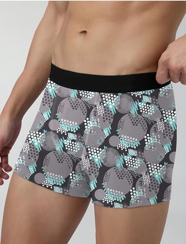 Generic Men's Cotton Blend Printed Stretch Trunks Pack of 3 Brown - Image 4