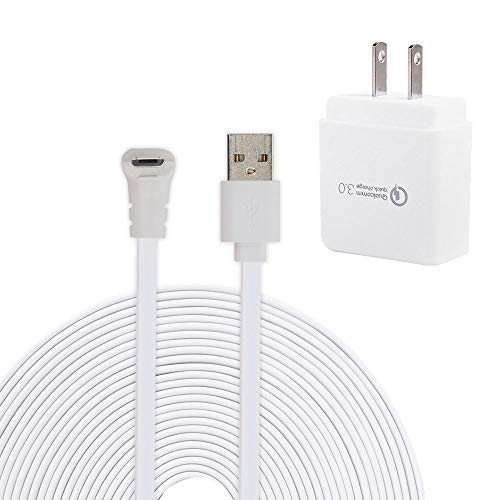30ft Charger for Arlo Pro 2, Outdoor Charging Cable and QC 3.0 Power Adpater for Arlo Pro and Arlo Pro 2