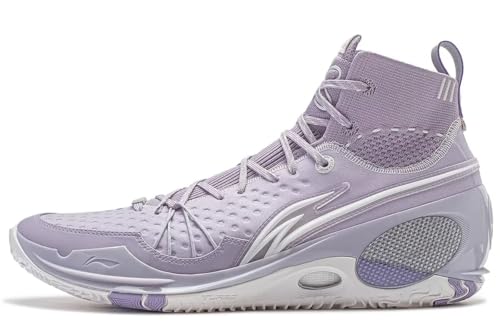 LI-NING Wade 808 III Ultra V2 Men's Basketball Shoes Lining Anti-Slip Professional Shock Absorption Sneakers Sports Shoes Light Purple ABAU013-7 US 8.5