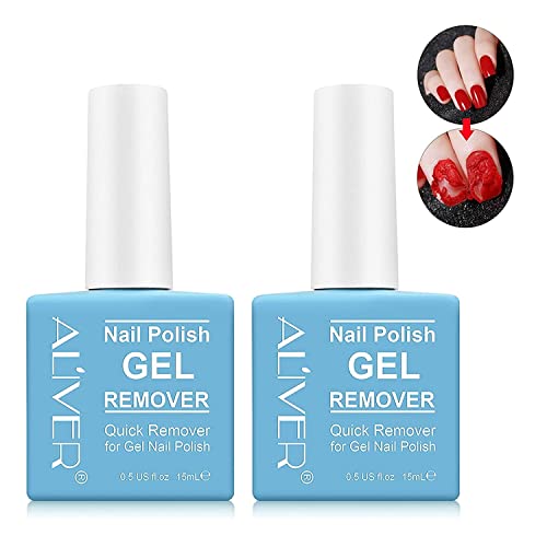 2 Pack Gel Nail Polish Remover, Advanced Nail Polish Remover, Burst Nail Gel Quickly, Professional Removes Soak-Off Gel Polish,Fast and Harmless,Easily and Clean In 3-5 Minutes