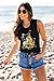Magical Castle Tank Top Women: Magic Kingdom Shirts Cute Graphic Holiday Vest Summer Vacation Sleeveless Shirt Black