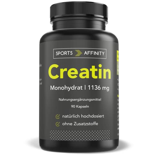 Creatin Monohydrat Kapseln | Creatine Monohydrate | 3408 mg pro Tagesdosis Kreatinpulver Geschmacksneutral | Kreatin Pulver zur Erhöhung der körperlichen Leistung, Made In Germany
