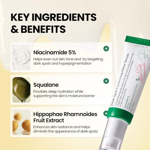 Image of AXIS-Y Dark Spot Correcting Glow Serum - 5% Niacinamide Dark Spot Remover For Face - Vegan Korean Skin Care Niacinamide Serum for All Skin Types (1.69 fl. oz.)