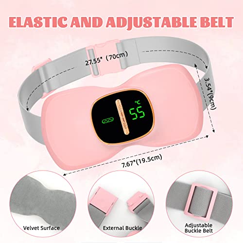 Heating Pads For Cramps, Portable Cordless Menstrual Heating Pad For Period Cramps Pain Relief, Electric Wireless Heating Belt With 3 Massage Modes And 3 Heat Levels For Women, Girls #TOP6