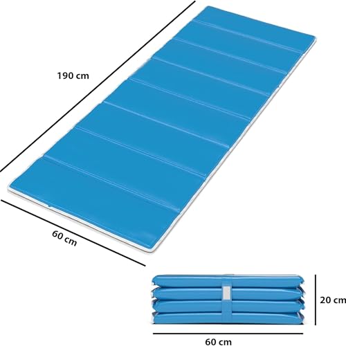 StarK 4in1 Strandmatte Wasserhängematte für Pool und Strand -Faltbare Camping Isomatte 190cm 60cm-Gepolsterte Auflage für Gartenliege -Bequeme Sonnenliegen Auflage-Strandliege (SkyBlue)