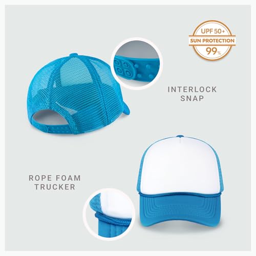 Image of CHOK.LIDS Classic Foam Trucker Hat Summer Mesh Rope Cap Solid Two Toned Blank Hat Mens Womens Adjustable Strap Light Weight