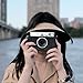 Rieibi Mini EVO Case - Vintage PU Leather Protective Bag for Fuji Instax Mini EVO Instant Camera - Removable Case with Adjustable Shoulder Strap Battery Charging Port - Black