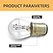 Ferianl 10PCS 1157 Light Bulb, Double Tail High and Low Brake Light Bulb, P21/5W S25 2057 2357 7528 BAY15D Bulbs, Universal Halogen Turn Signal Parking Lights(White)