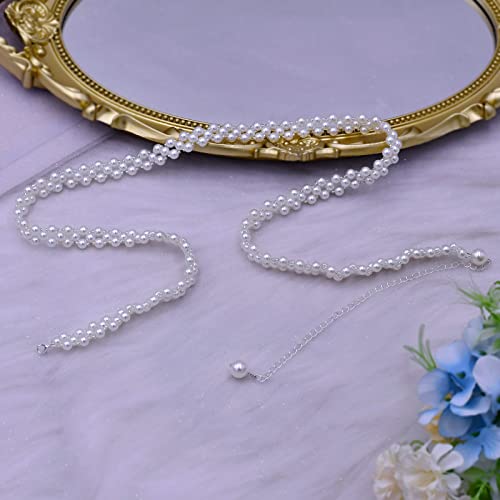 azaleas Women's Pearls Bridal Bridesmaid Dresses Sash Belts,Beaded Wedding Belt Bridal Belts Ivory (S398-ivory)2