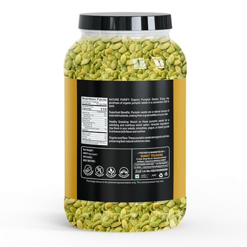 Image of Nature Purify Pumpkin Seeds 1 kg - for Eating | Protein Rich Seeds | Healthy Diet Snacks | Rich in Protein