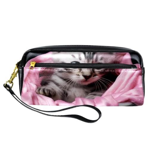 Astuccio estetico Scatola di matita Ritratto di gattino Piccola Pouchhh