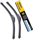 5 PLUS® 16+16 inch Silicone Windshield Wipers Replacement For 2018-2023 JEEP Wrangler /2020-2023 JEEP Gladiator/MERCEDES-BENZ G55 AMG G63 AMG G500 G550,Wipers Blades With Water Repellent.