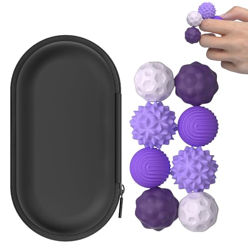 Aevorant 8 Stück Magnetische Toys, Magnetische Sensorik Bälle, Magnetische Anziehungskraft Stress Toys, Sensorisches Spielzeug für Finger, Magnetische Bälle (Lila)