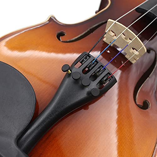 4/4 Violin Tailpiece, Ultra Composite Tailpiece with 4 Fine Tuners and Nylon Tailgut, Adjusting Gut for Violin - Thumbnail 2