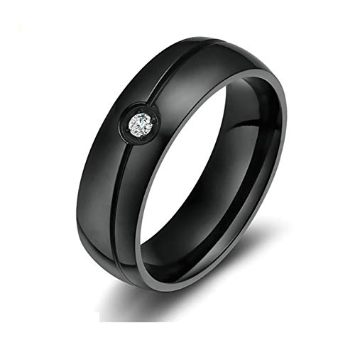 Abellale Bague Femme Fiancaille Sergé Zircone 6MM Bague Fiancaille Femme Or Taille 51.5 Cover