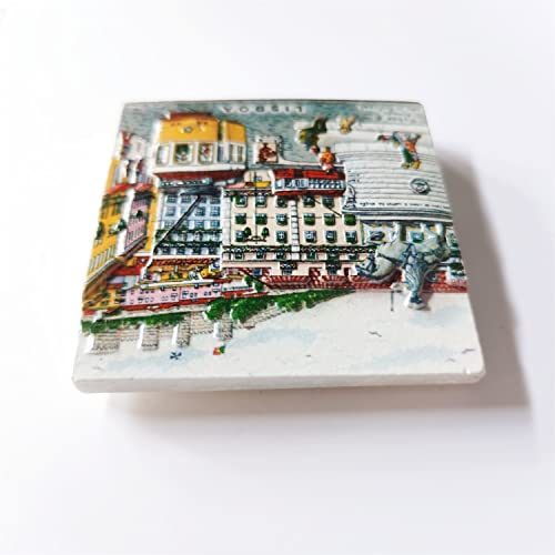 Imán 3D Lisboa Portugal Resina Decorativo 7x7 cm miniatura 4