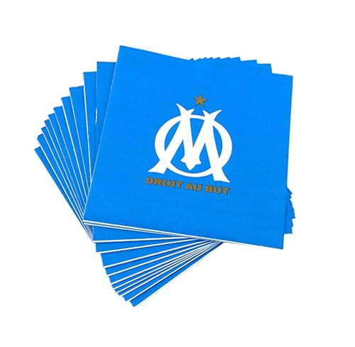 20 x serviette jetable OM - Collection officielle Olympique de Marseille - 33 cm