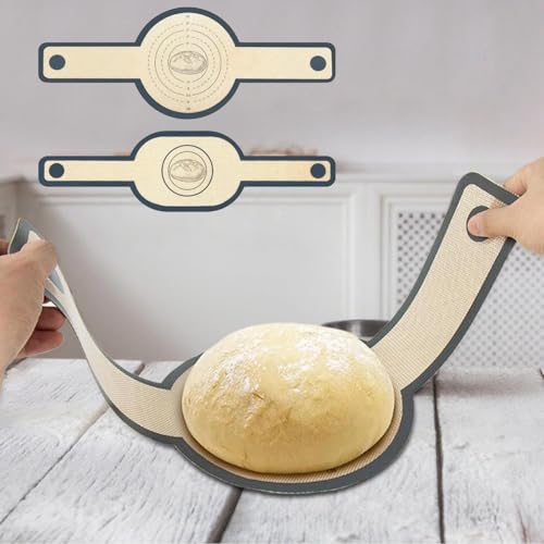 2 Pcs Baking Mats Bread Sling Reusable Nonstick Round Shape Liner for Baking Sheet Oven Tray Kitchen Use