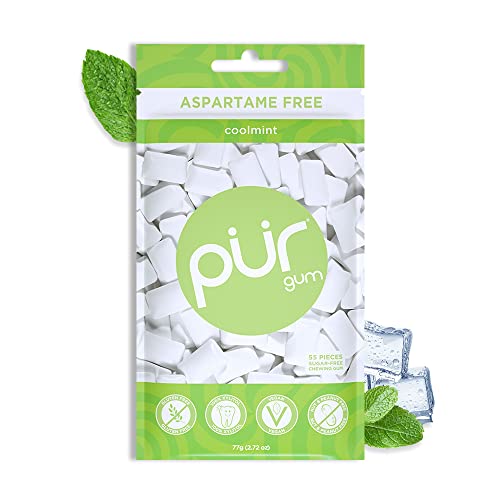 Pur Gum Chicle Sin Azúcar 100 Xilitol Vegano, Sin Aspartamo, Sin Gluten Y Apto Para Diabéticos Chicle Natural Con Sabor A Coolmint, 55 Piezas P Pur Gum Chicle Sin Azúcar 100 Xilitol Vegano, Sin Aspartamo, Sin Gluten Y Apto Para Diabéticos Chicle Natural Con Sabor A Coolmint, 55 Piezas P