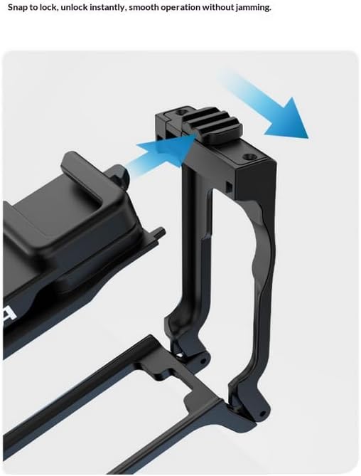 Coyktonty Camera cage/Camera Grip Holder Set for DJI Osmo Action 6,ABS Material with Cold Shoe Slot,Lightweight and Easy to Carry image 4