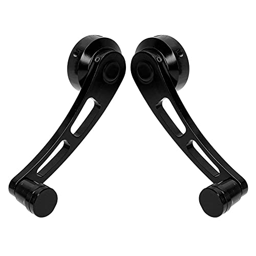 Image of 2Pcs Window Crank, Alloy Window Handle Riser Winder Crank Handle Fit for Classic Car (Black)