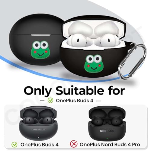 Image of Silicone Case Cover Compatible for OnePlus Buds 4 (Frog)