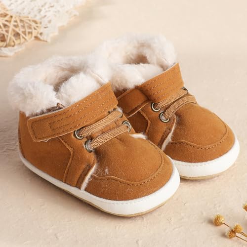 Baby Boys Girls High Top Ankle PU Leather Sneakers Soft Rubber Sole Infant Moccasins Newborn Oxford Loafers Anti-Slip Toddler Wedding Uniform Dress Shoes3