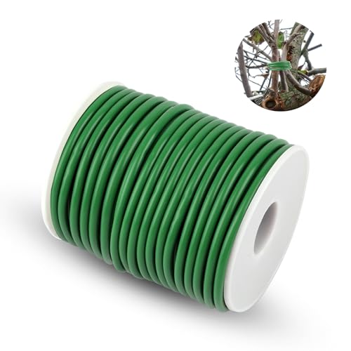 Pflanzendraht 3,5 mm x 20 m, Gartendraht Gummiert Dicke, Pflanzendraht Gummiert, Weich Bindedraht Ummantelt Grün zum Anbinden von Gartenarbeit Kletterpflanzen, Weinreben, Sträucher und Blumen