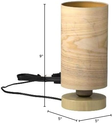 Miniatura 8 de Bieye L10272 Birds in The Tree Lámpara de mesa estilo madera luz nocturna con pantalla de madera Base de metal bronce para mesita de noche