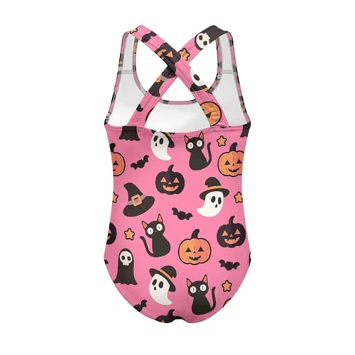 Girls One Piece Swimsuits Teens Sleeveless Back Cross Strap Bathing Suit Kids Quick Dry Cute Beach Swimwear(5-14)2