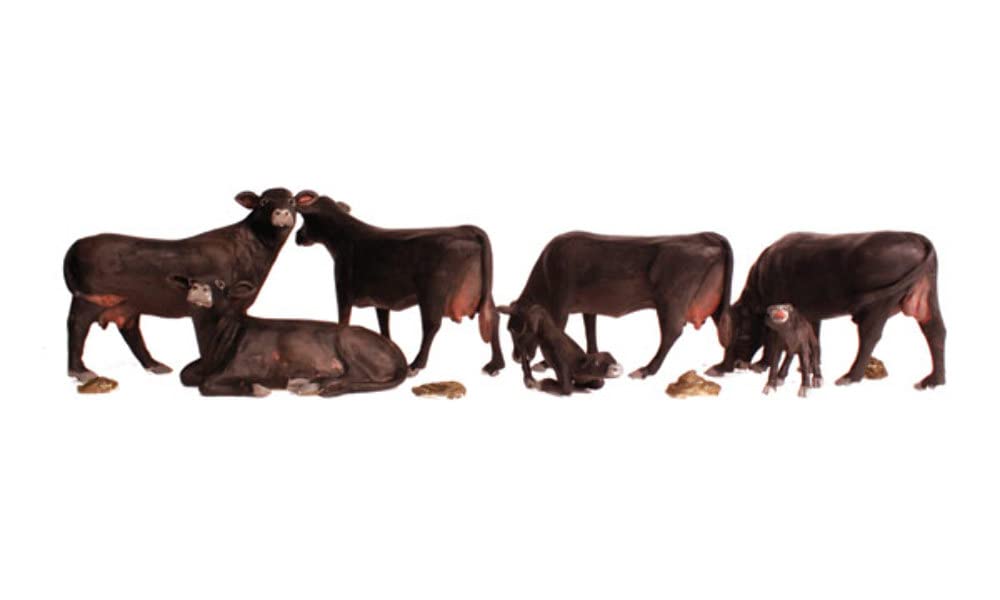 Woodland ScenicsHO Black Angus Cows