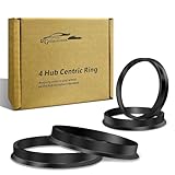 Gallop Domain Wheel Hub Centric Rings (Pack of 4) - 63.4mm ID to 73.1mm OD, Black Poly Carbon Plastic Hub Rings