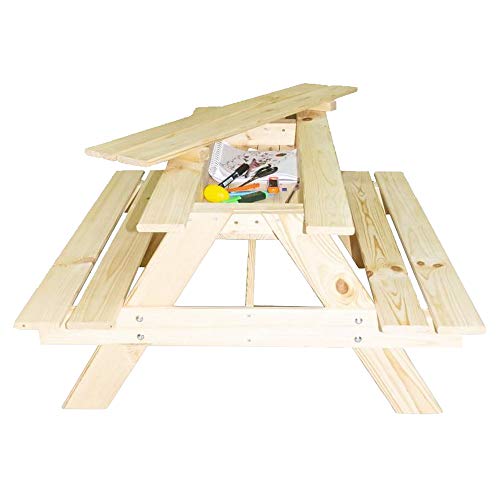 RM E-Commerce Mesa de picnic para niños con compartimento secreto, mesa de...
