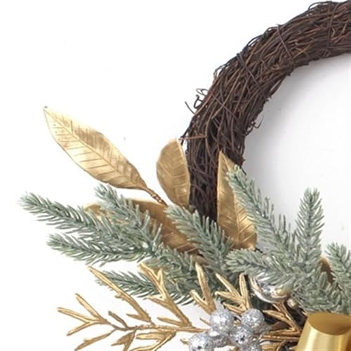 Couronne de Noël pour porche extérieur résistant aux intempéries, lot de 2 décorations