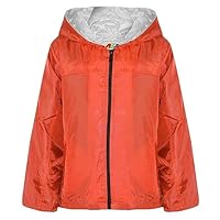A2Z 4 Kids Girls Boys Raincoats Jackets Kids Lightweight Kag Mac- Raincoat Jacket 449 Orange 7-8