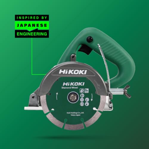 Image of HIKOKI CM5SCS9Z Marble Cutter | 1400W Copper Core Motor | 125mm Blade | 39mm Max Cutting Depth | 12000 RPM | Double Insulation | Hardened Steel Gears | Cold Circulation Cooling System