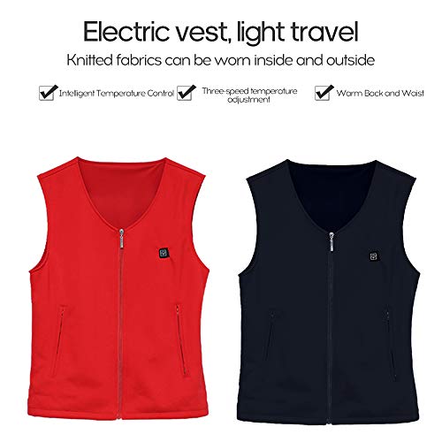 Andoer Colete termoelétrico de malha de algodão puro inteligente USB masculino e feminino com colari